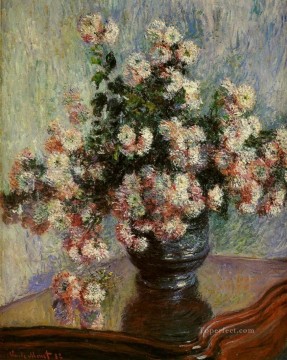  Claude Canvas - Chrysanthemums Claude Monet